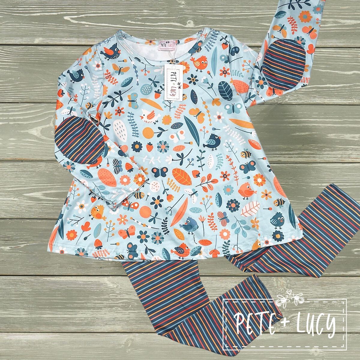 Pete & Lucy Birds and Bloom 2 Piece Set