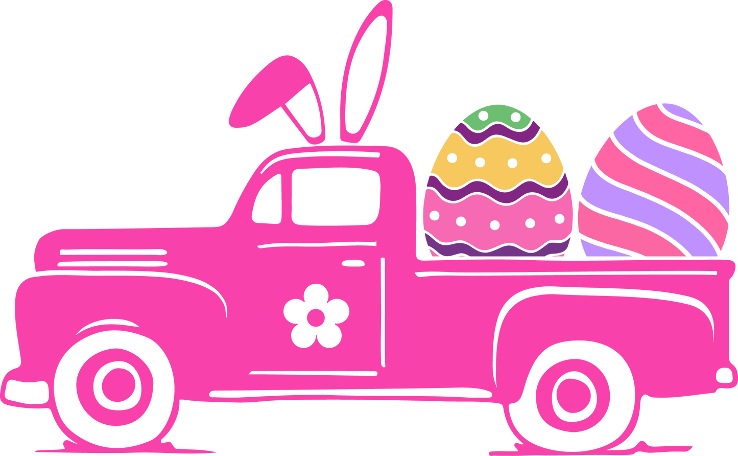 Pink Bunnie Truck T- Shirt
