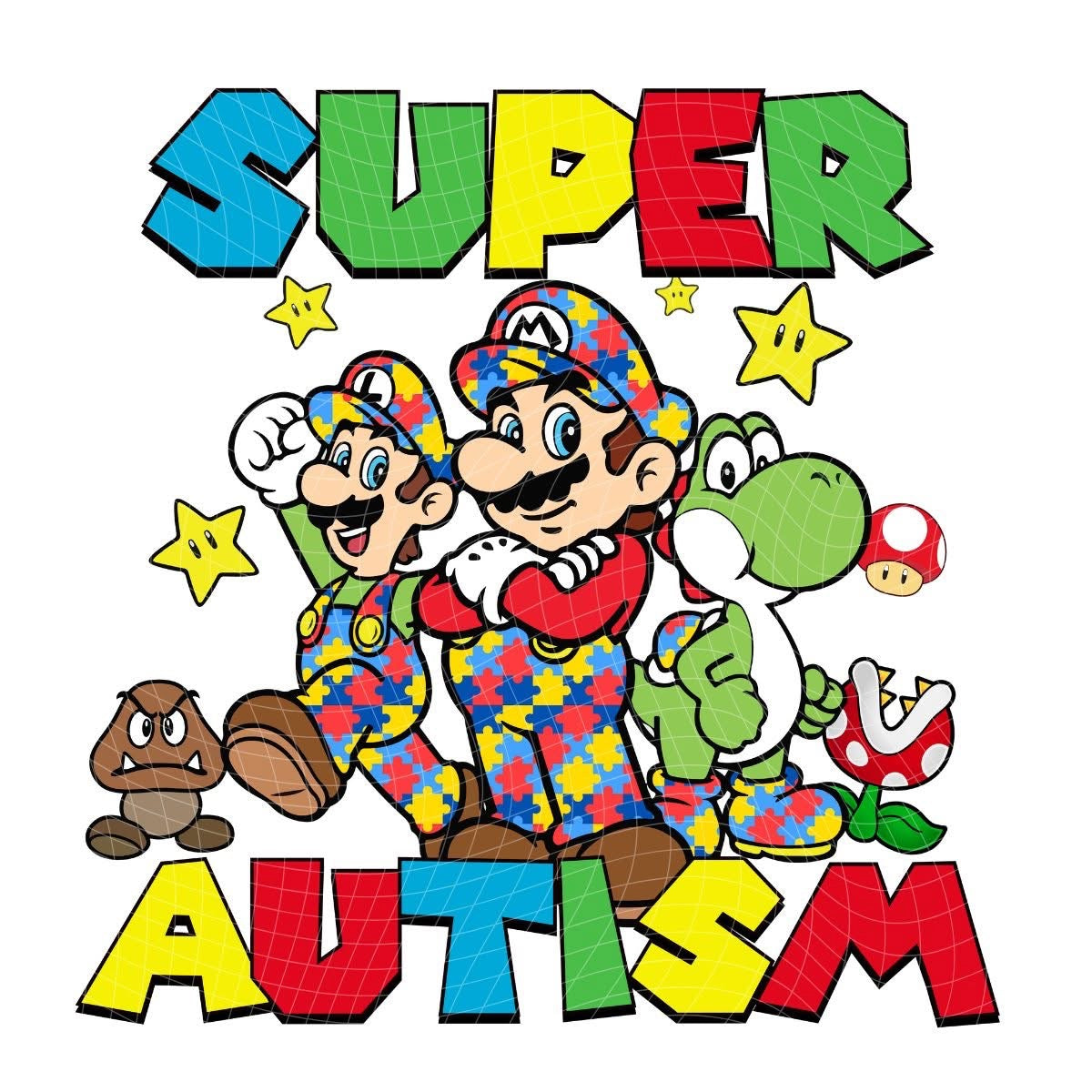 Cartoon Autism Awareness T-Shirt Collection