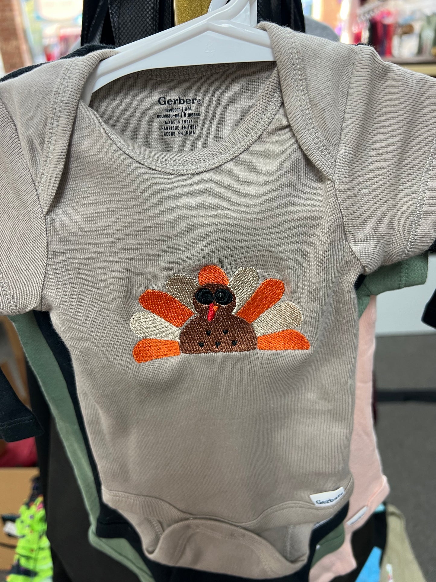 Embroidered Turkey Onesie