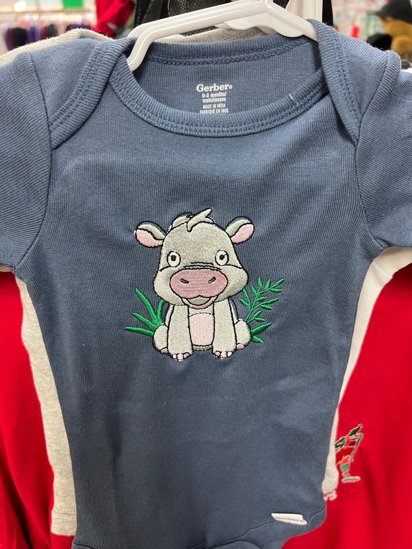 Baby Hippo Onsie - Embroidery