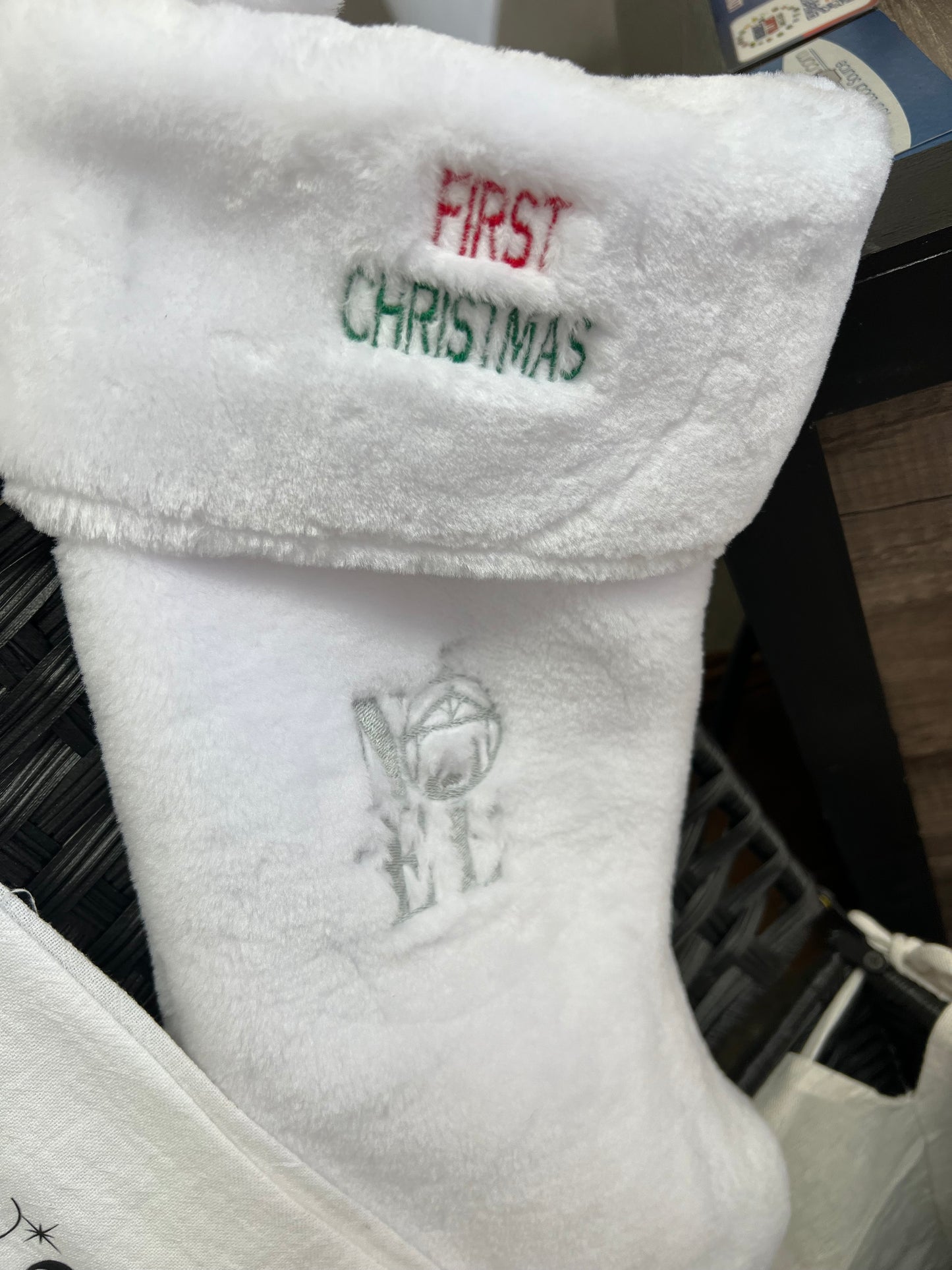 Baby's First Christmas Stocking -Embroidery