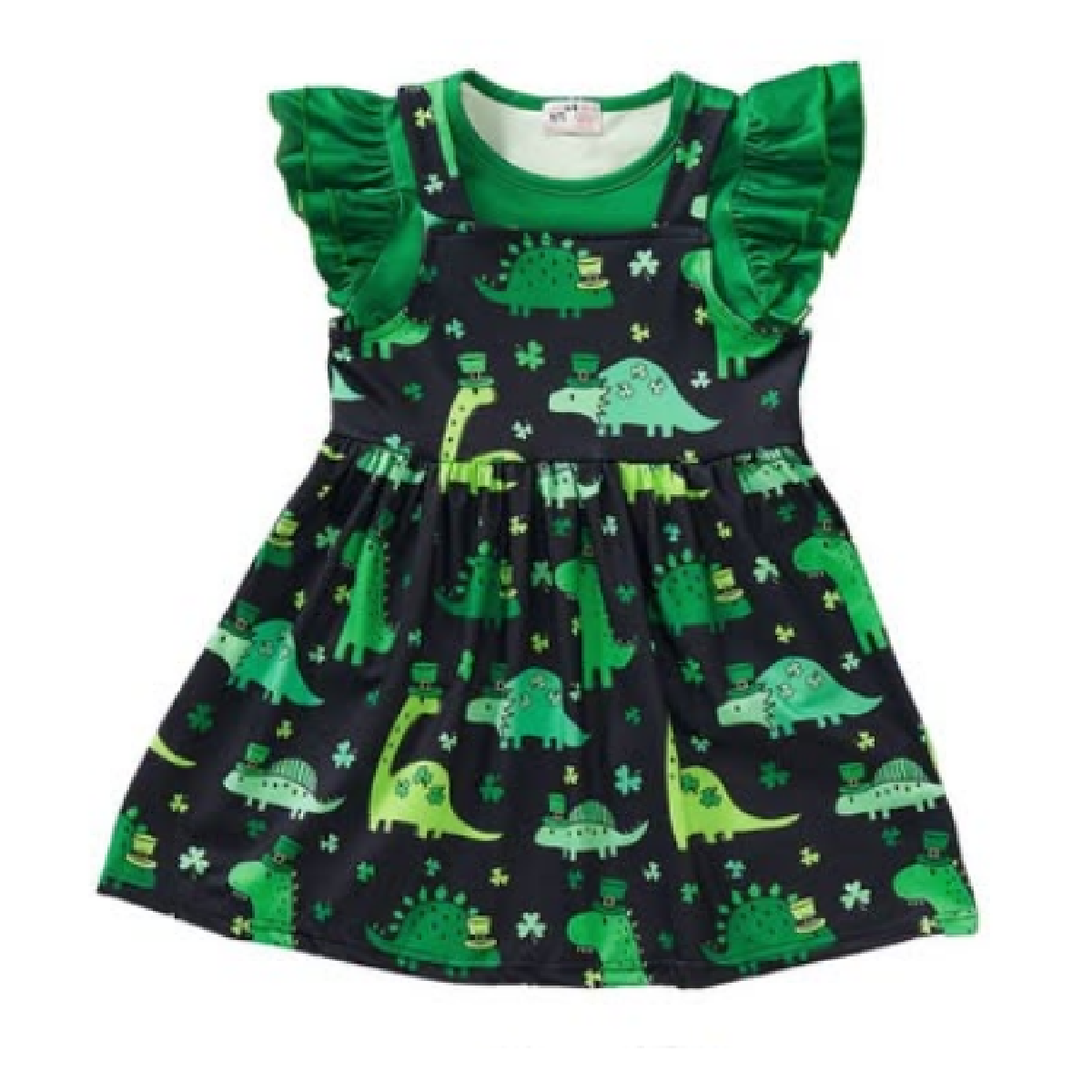 Pete & Lucy Shamrock Dinos Skirt Set