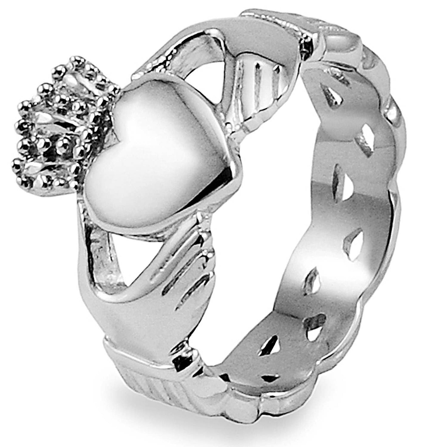 Stainless Steel Celtic Eternity Claddagh Ring