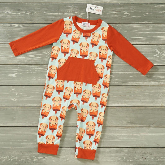 Pete & Lucy Ice Cream Dog Romper