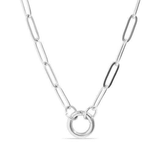 18K Gold PVD Stainless Steel Paperclip Necklace