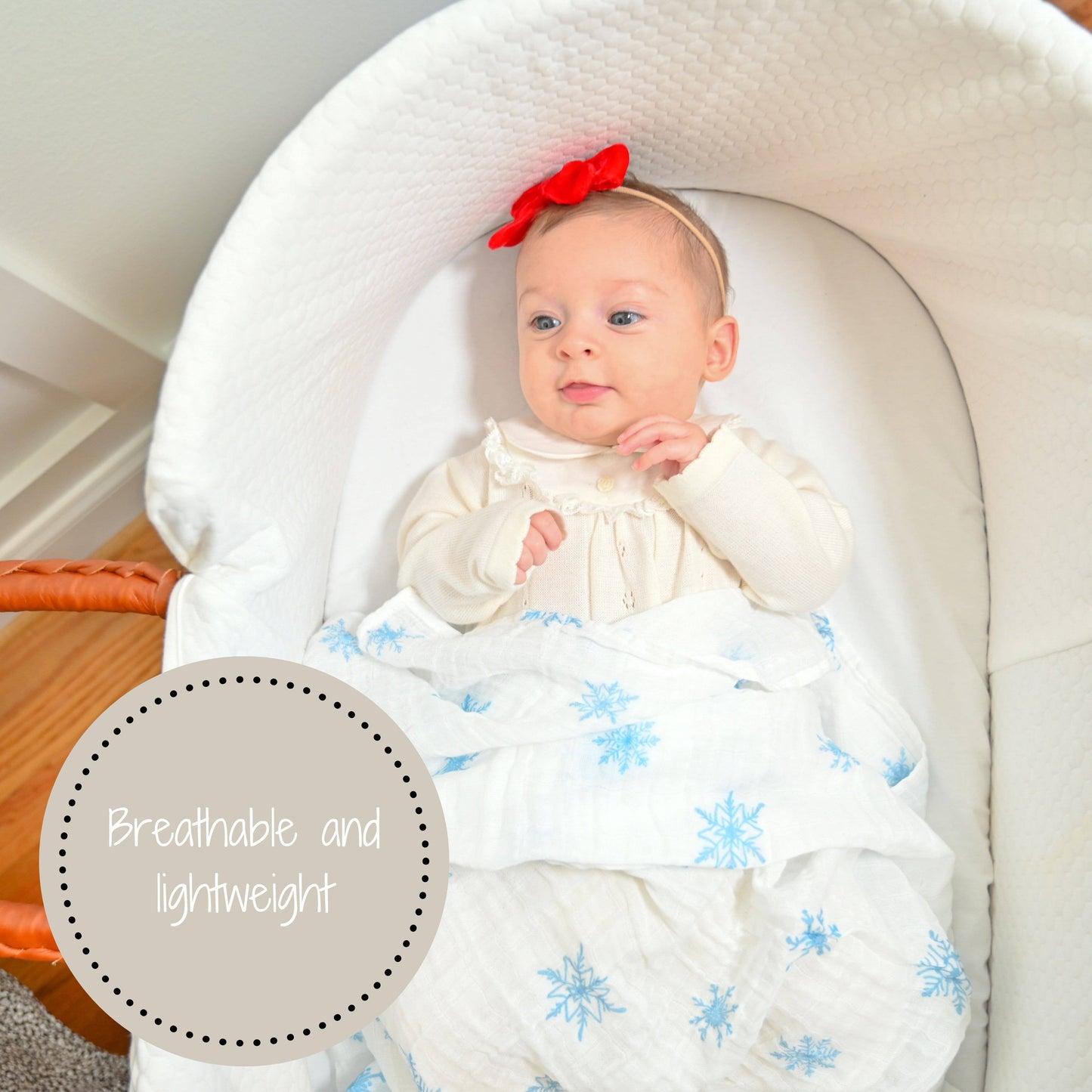 Snowflake Baby Muslin Cotton Blanket