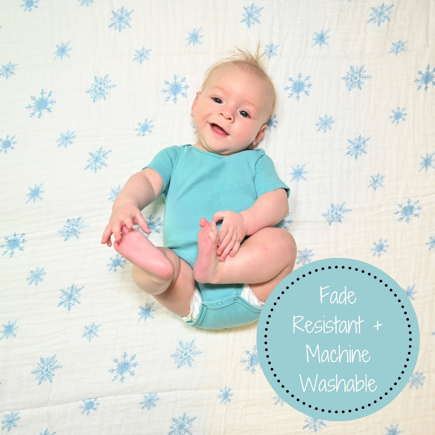 Snowflake Baby Muslin Cotton Blanket
