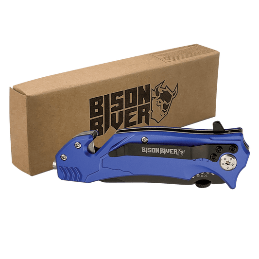 Bison River 4 1/2" Blue Rescue Knife