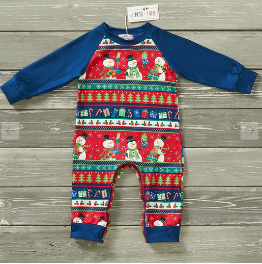 Pete & Lucy Festive Frosty Romper