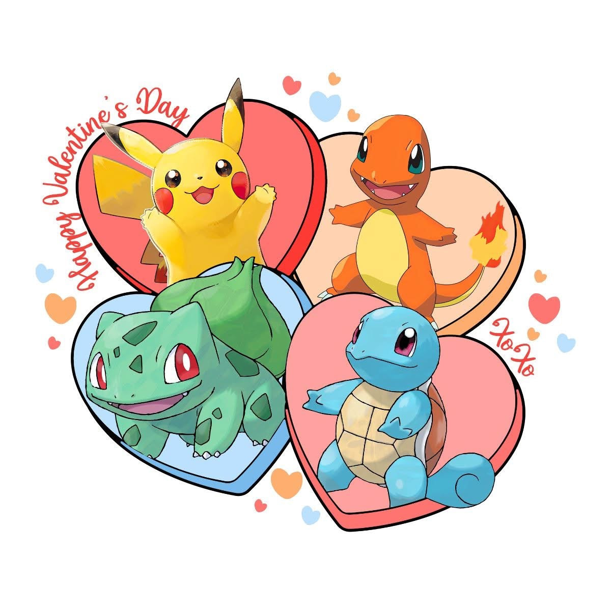 Pokemon Valentines T-shirts -Adult
