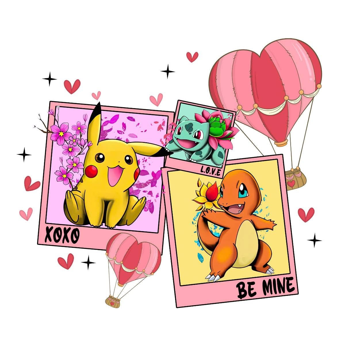 Pokemon Valentines T-shirts -Adult