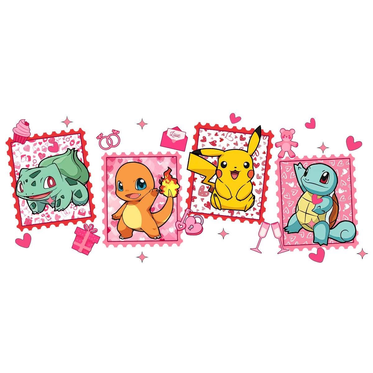 Pokemon Valentines T-shirts -Adult