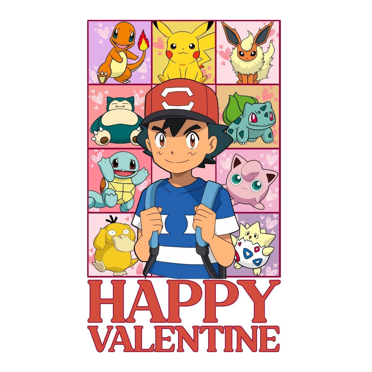 Pokemon Valentines T-shirts -Adult