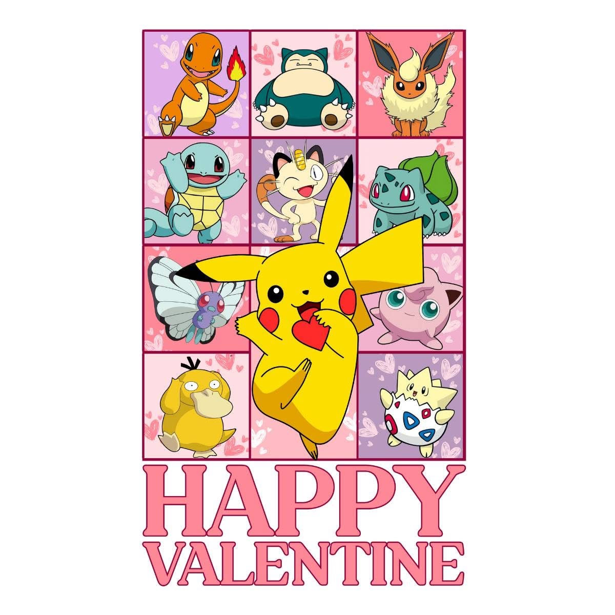 Pokemon Valentines T-shirts -Adult