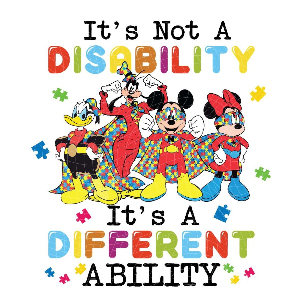 Cartoon Autism Awareness T-Shirt Collection