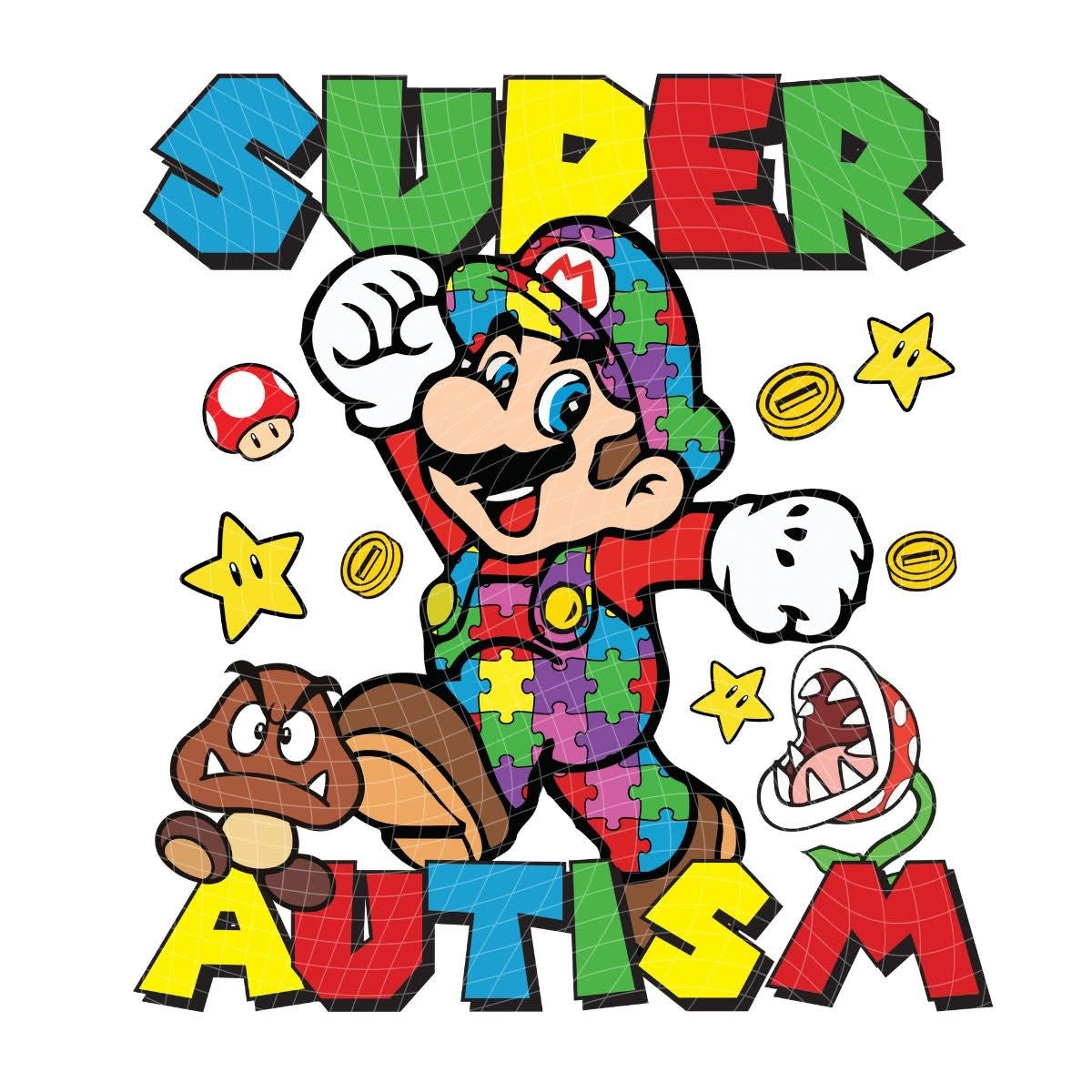 Cartoon Autism Awareness T-Shirt Collection
