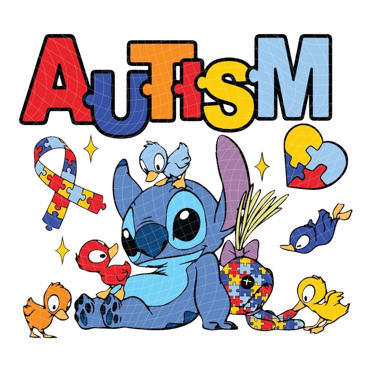 Cartoon Autism Awareness T-Shirt Collection