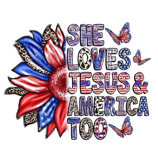 She Loves Jesus & America Too T-Shirt Collection