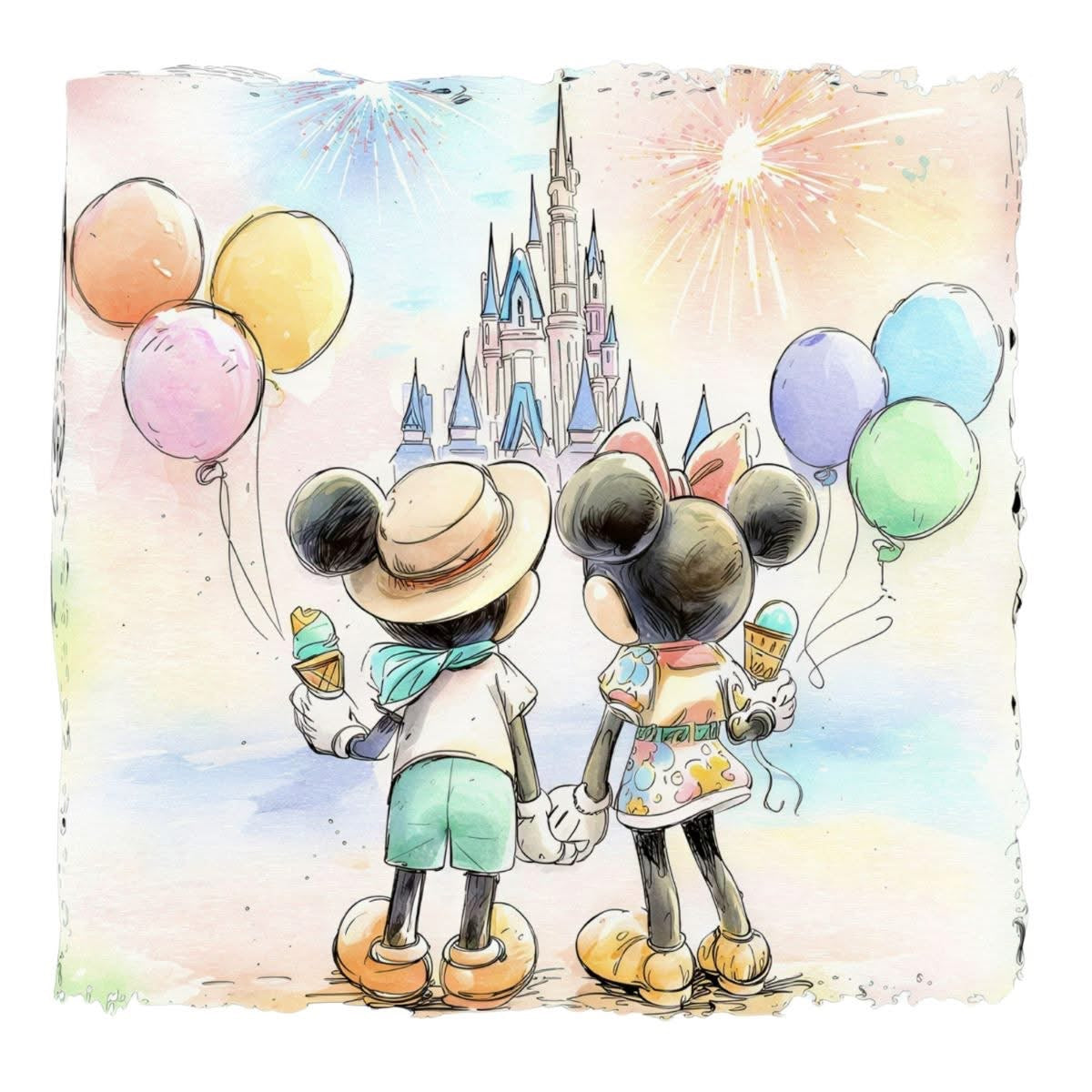 Water Color Disney T-Shirt Collection