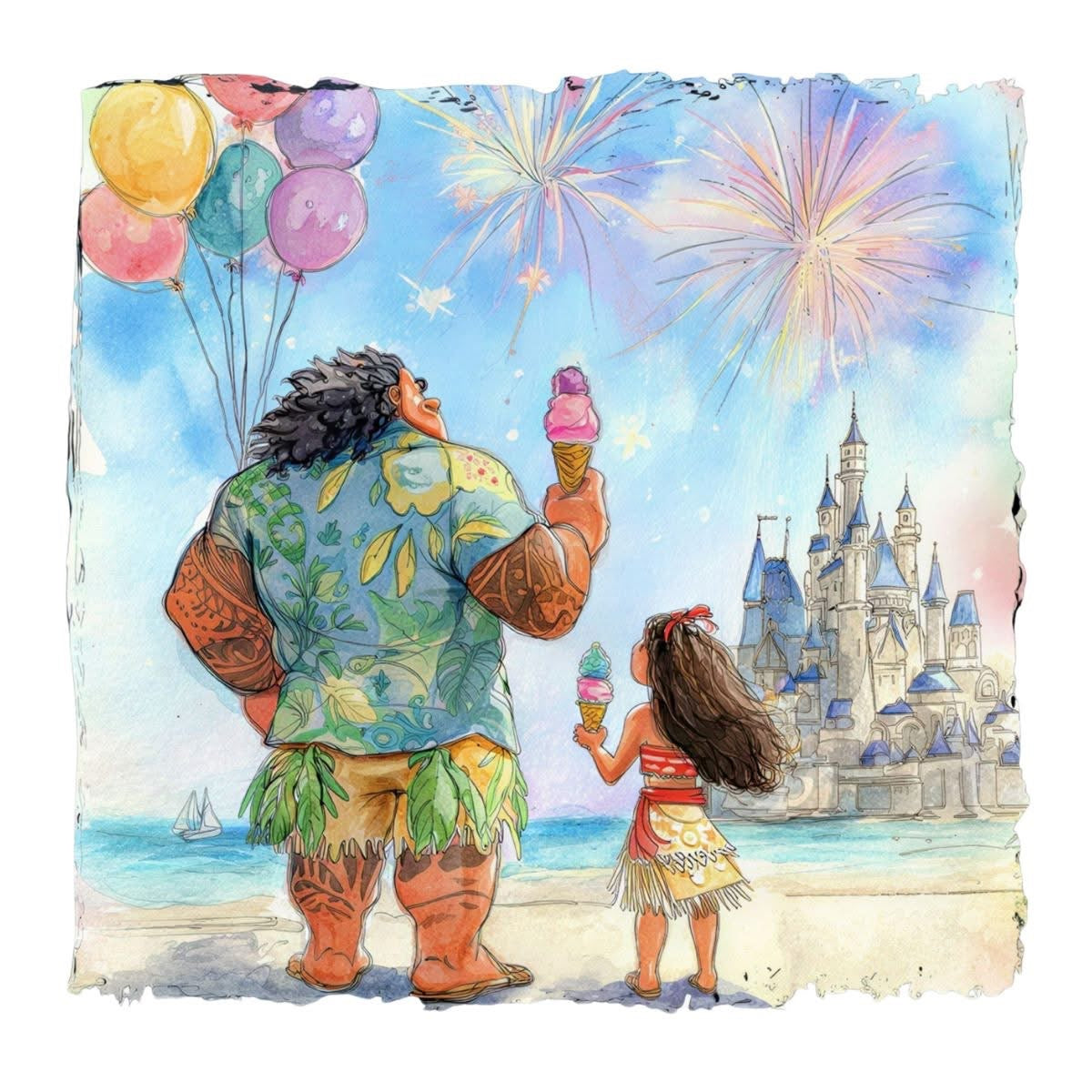 Water Color Disney T-Shirt Collection