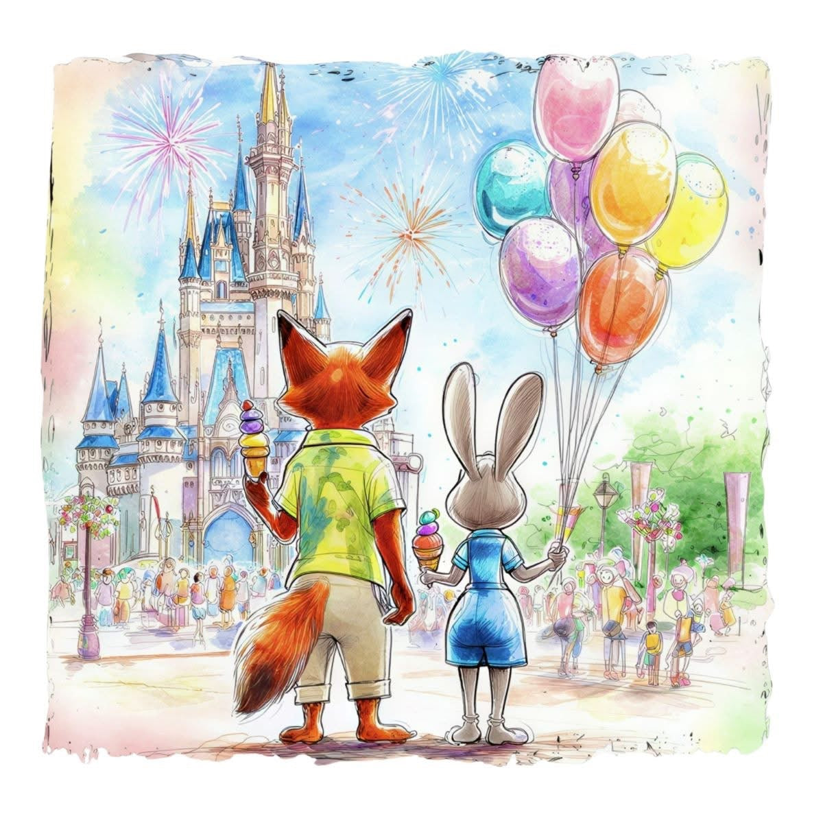 Water Color Disney T-Shirt Collection
