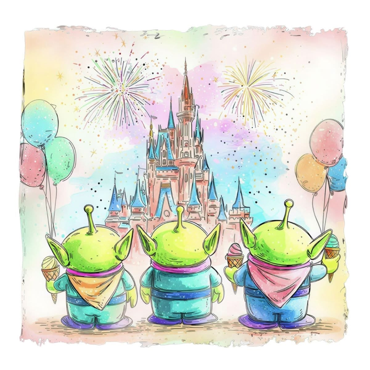 Water Color Disney T-Shirt Collection