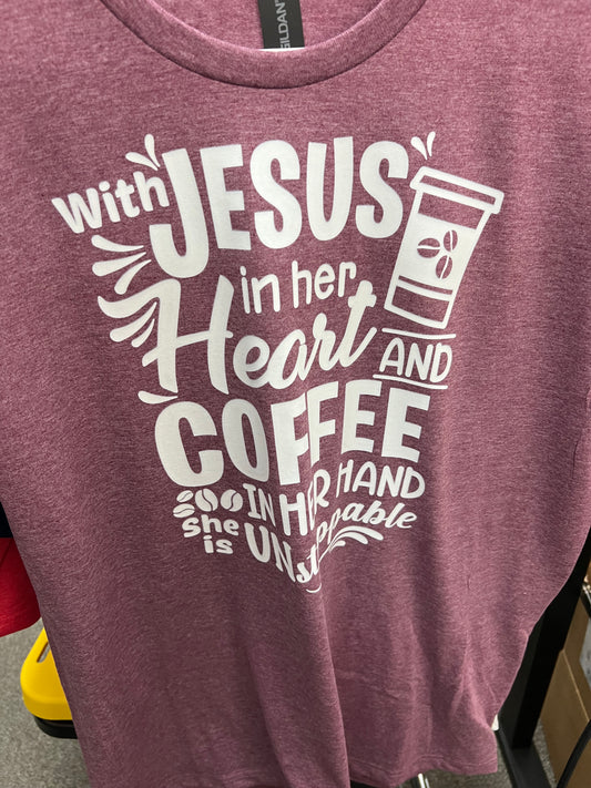 With Jesus In Her Heart T-Shirt