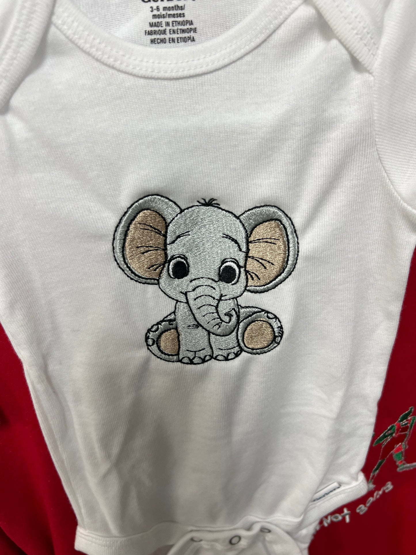 Baby Elephant Onsie - Embroidery