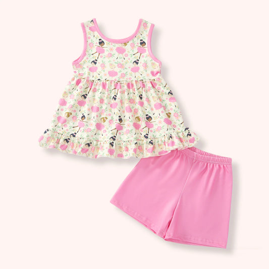 Pete & Lucy Pirouette Princess Short Pants Set