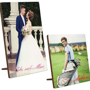 8" x 10" White Textured MDF Kickstand Photo Panel