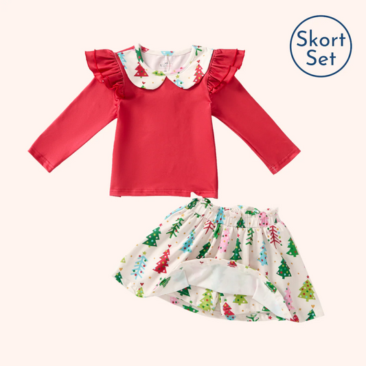 Pete & Lucy Christmas Tree Splendor Skort Set