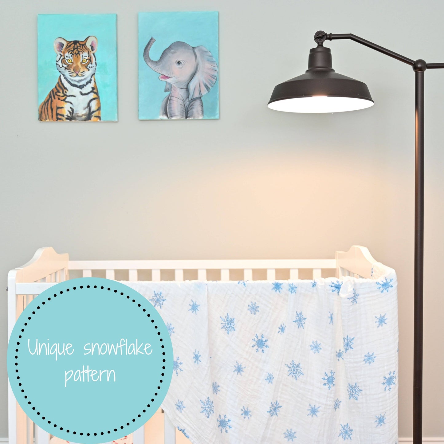 Snowflake Baby Muslin Cotton Blanket