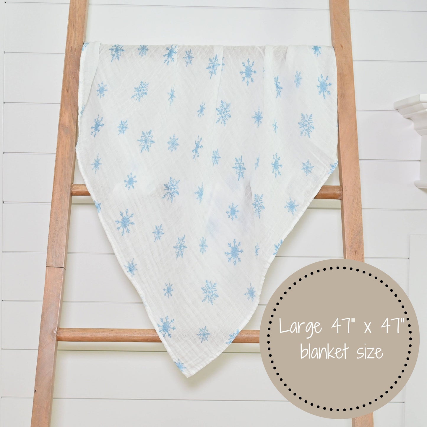 Snowflake Baby Muslin Cotton Blanket