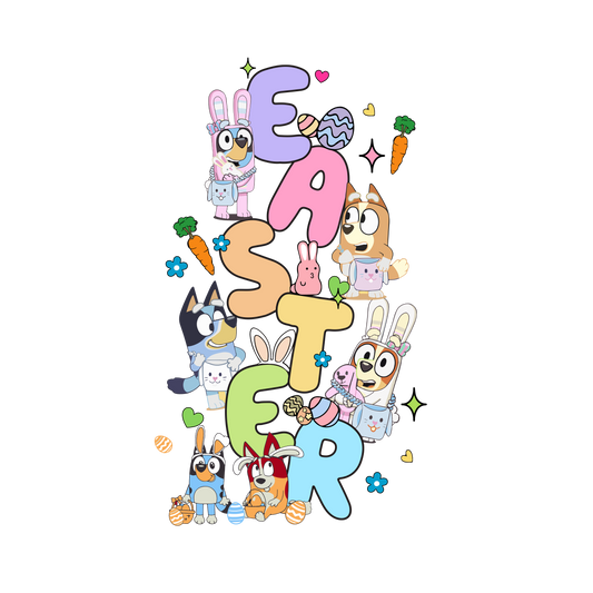 Easter Bluey T- Shirt Collection Youth