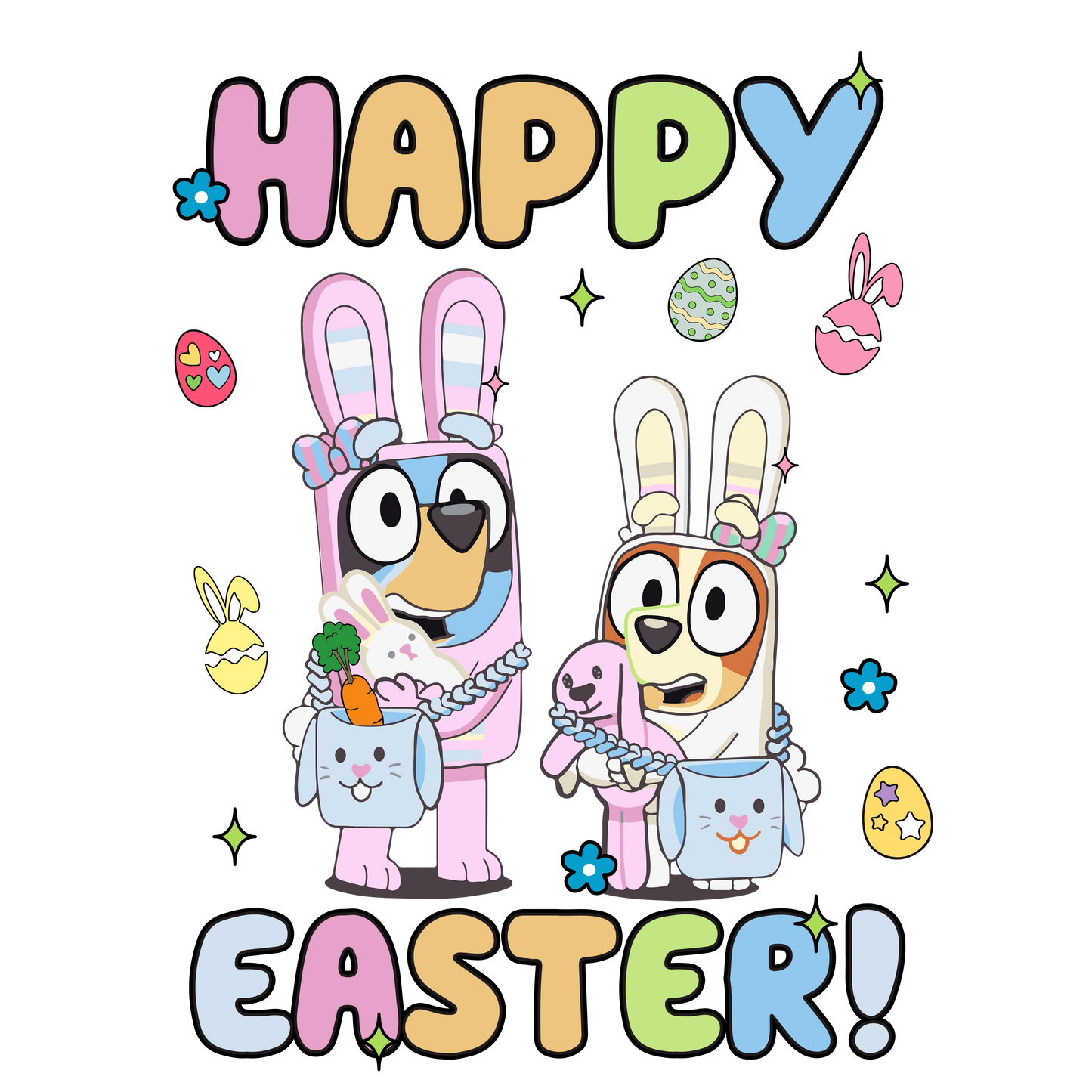 Easter Bluey T- Shirt Collection Youth