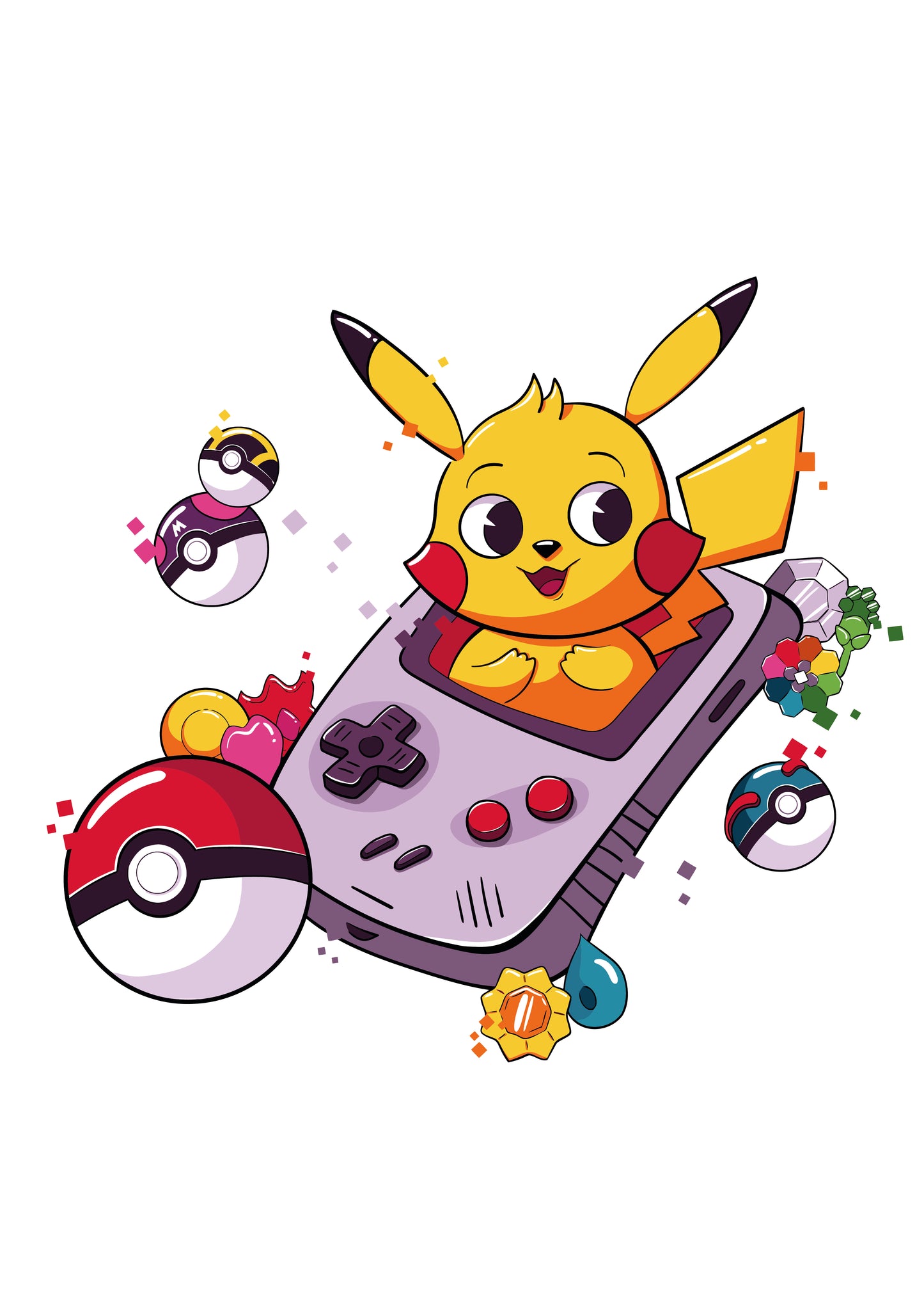 Pokemon Controller T-shirts -Adult